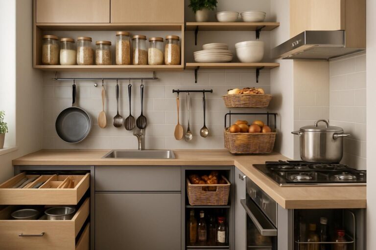 Découvrez des astuces pratiques pour organiser efficacement votre cuisine lorsqu'elle manque de rangement et maximiser chaque espace disponible.